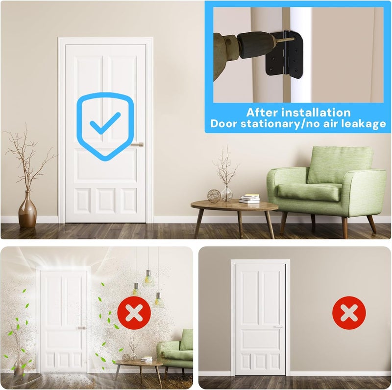 QUFA Door Hinge Shims, Filling Gaps in Interior Doors Adjusting The Spacing to Align Them, Used to Solve Problems Such As Door Air Leakage, Can Be Trimmed,4 Inch (10, 4 Inch Hinge shims) - Image 3